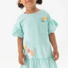 Abitino a maglia per neonata di colore verde