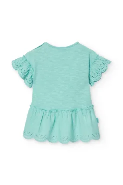 Abitino a maglia per neonata di colore verde