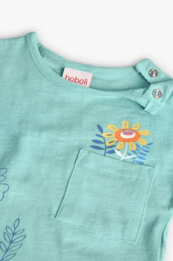 Abitino a maglia per neonata di colore verde