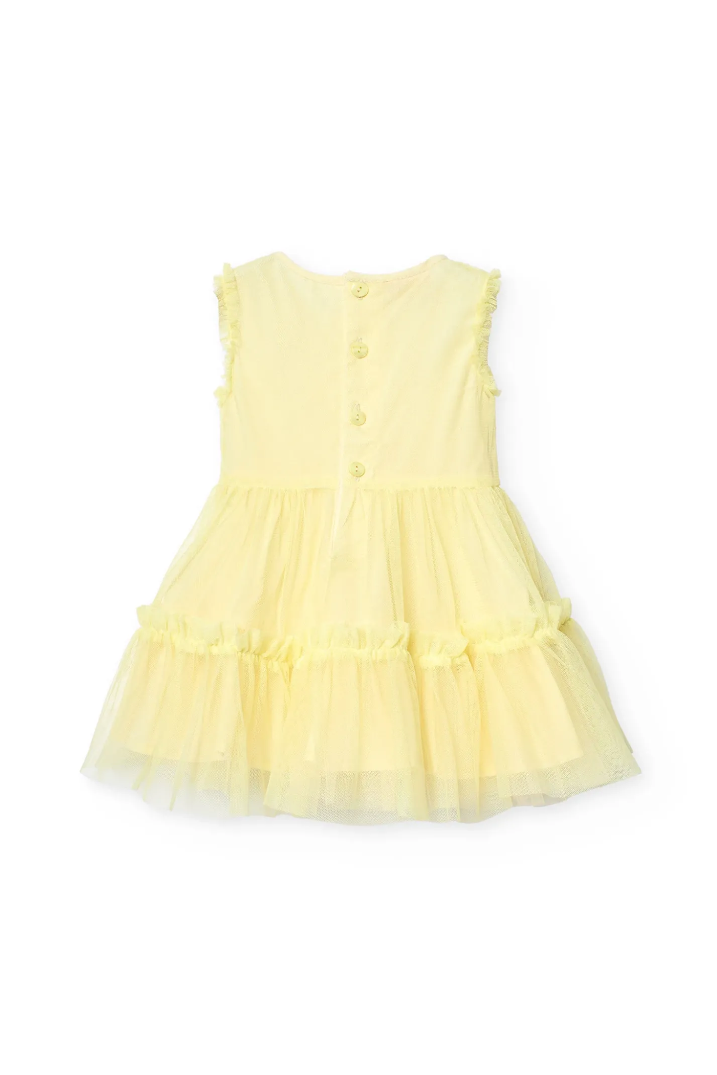 Abito di tulle per bambina in colore giallo