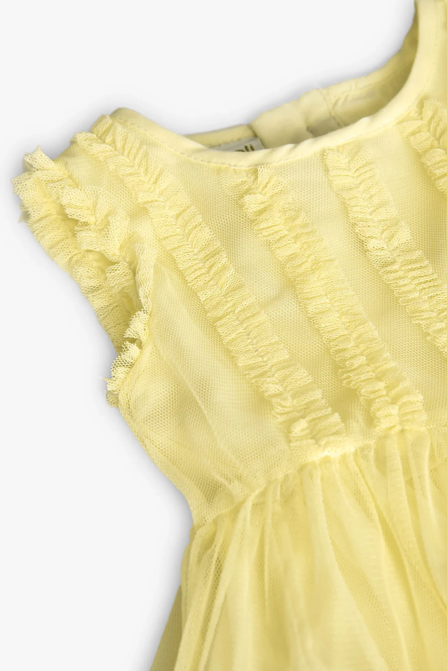 Abito di tulle per bambina in colore giallo