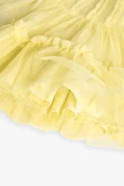 Abito di tulle per bambina in colore giallo