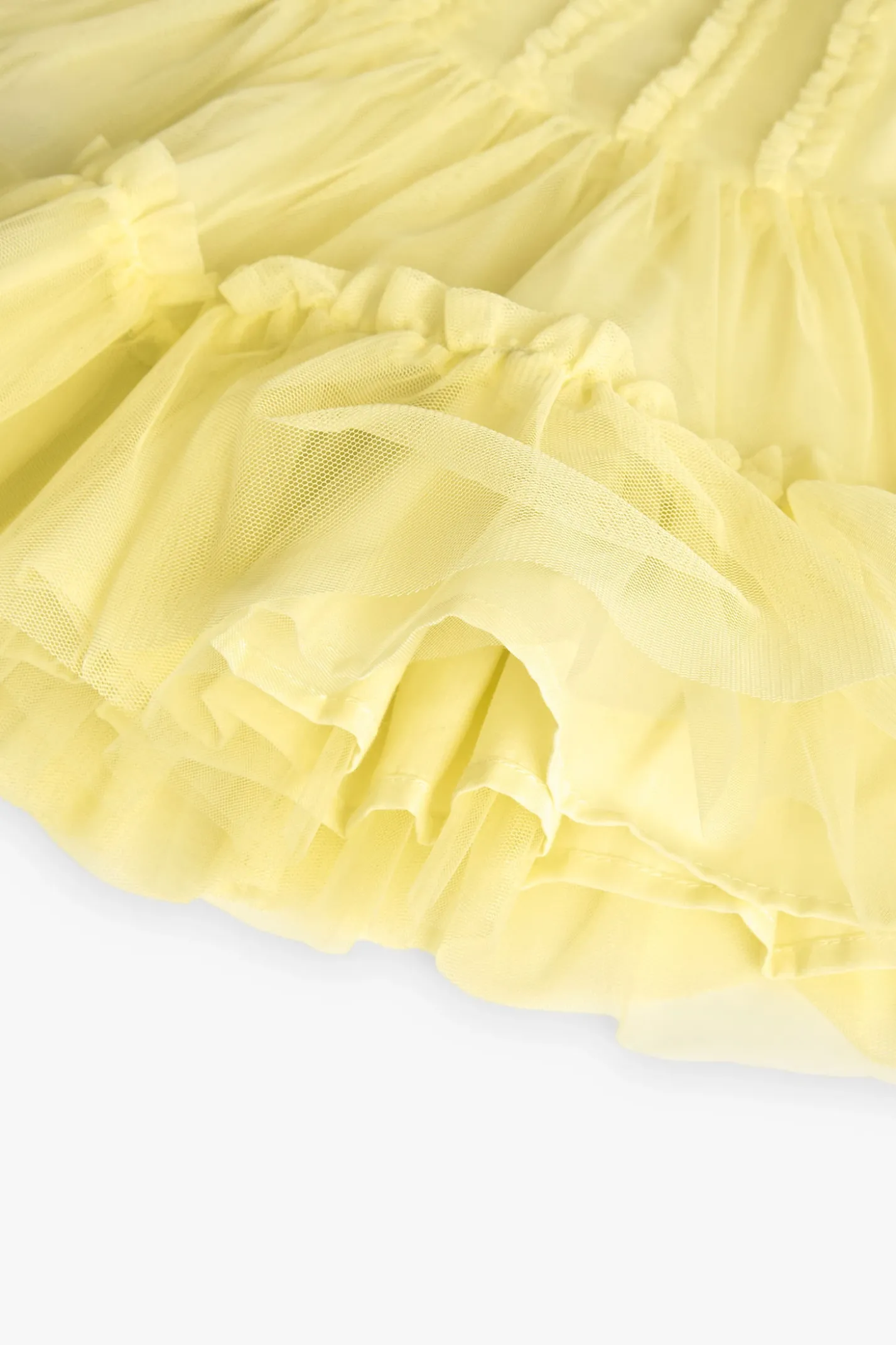 Abito di tulle per bambina in colore giallo