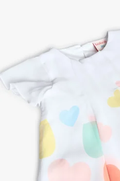 Abito in chiffon per bambina in colore bianco