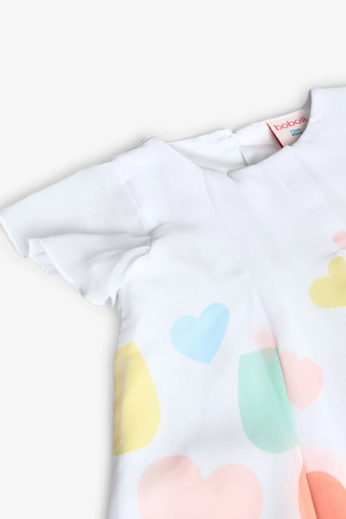 Abito in chiffon per bambina in colore bianco