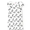 Abito in maglia per bambina con design floreale in bianco e nero.