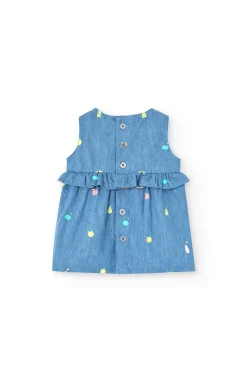 Abito in maglia per bambina con stampa