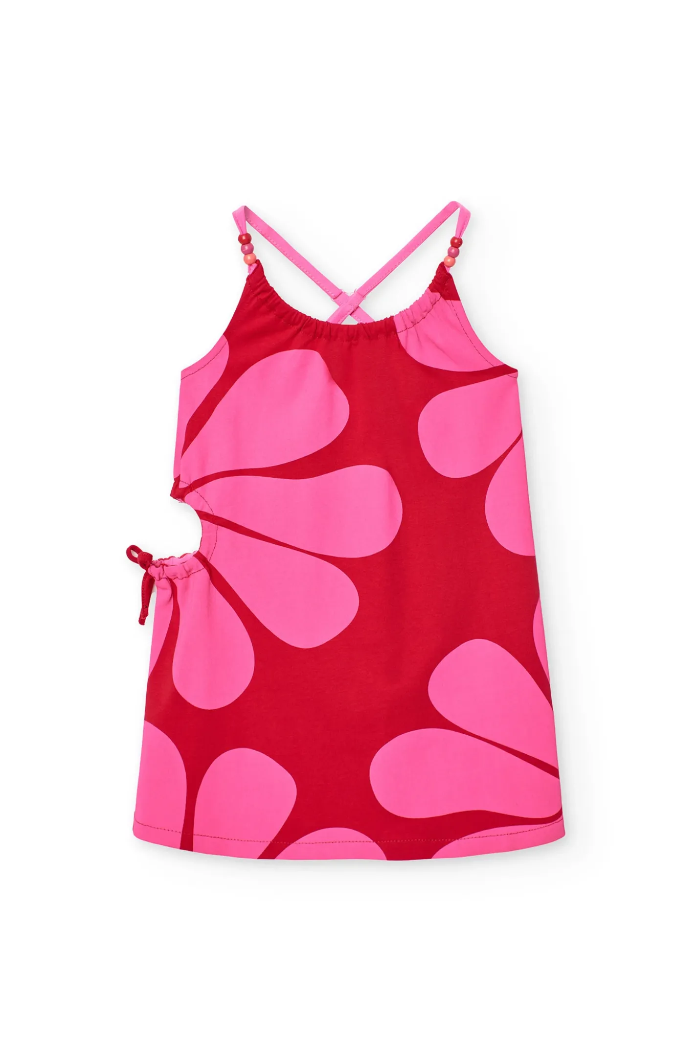 Abito in maglia per bambina di colore granato