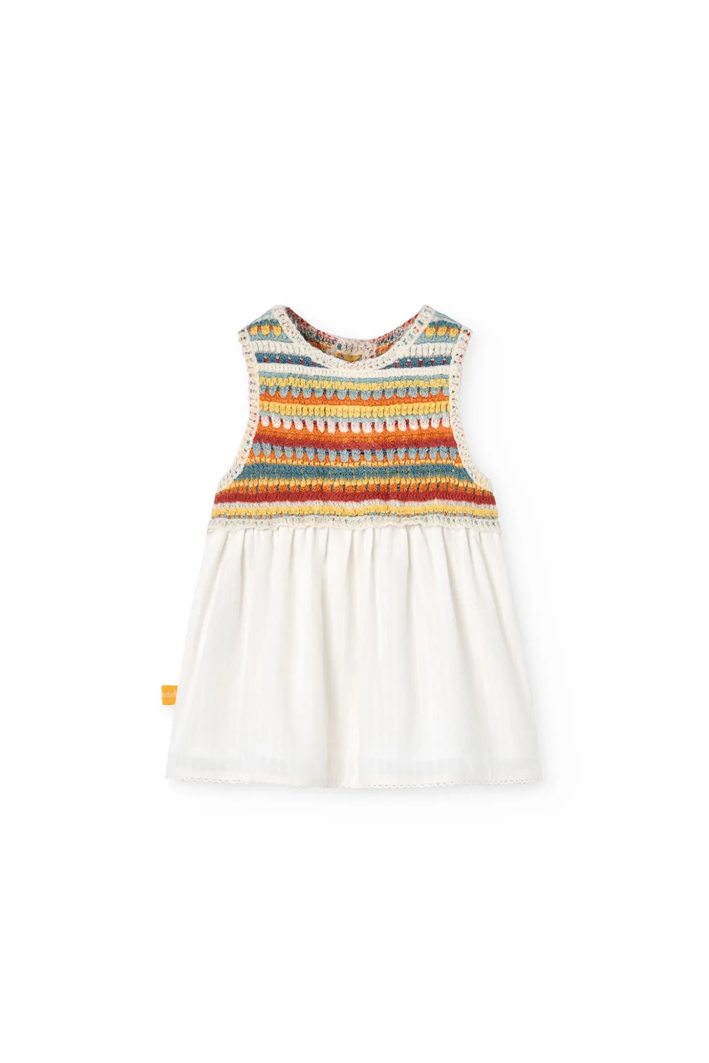 Abito in maglia per neonata di colore bianco