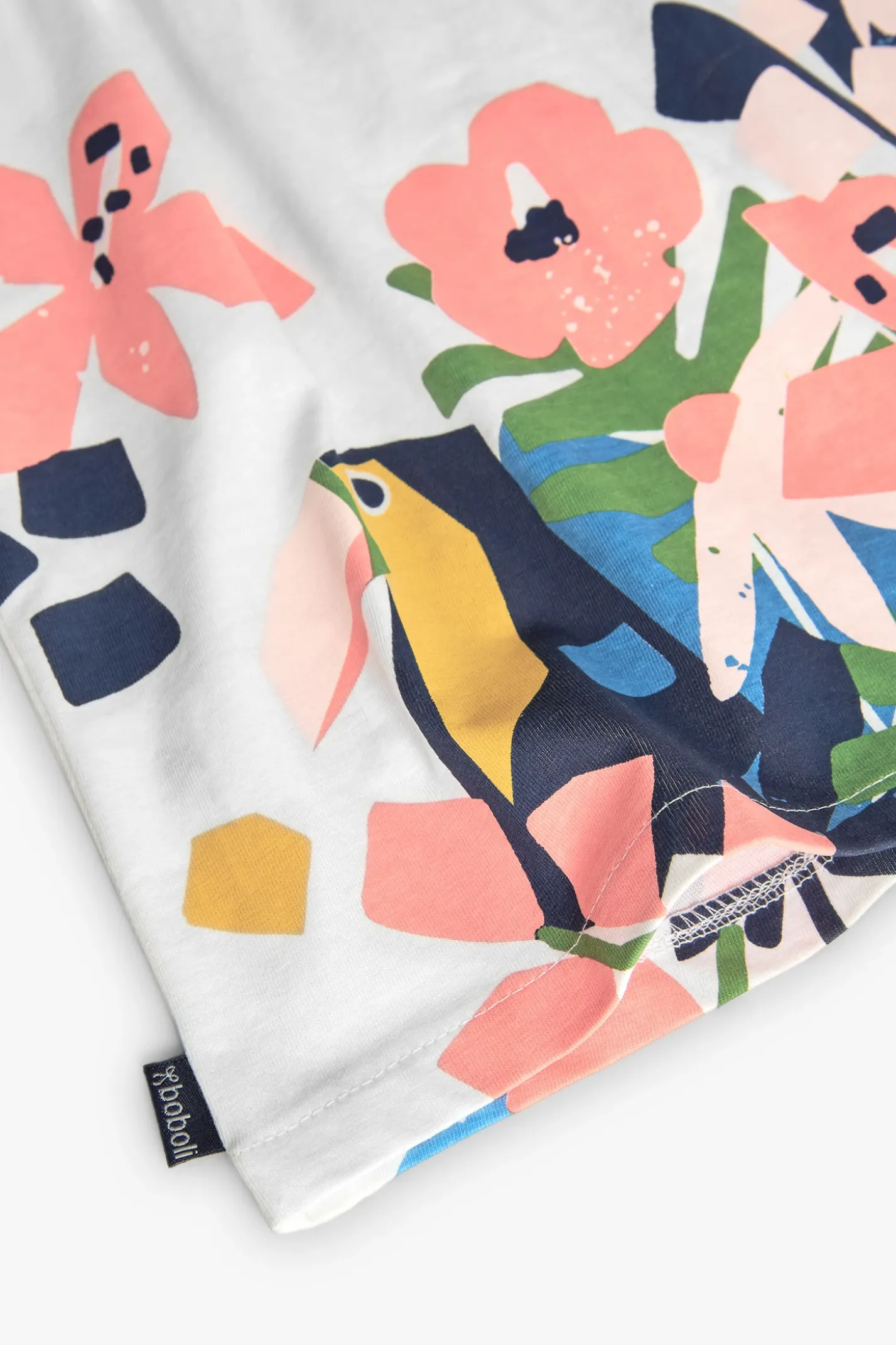 Abito in maglia per neonata di colore bianco con motivo floreale