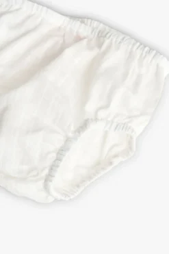 Abito in maglia per neonata di colore bianco