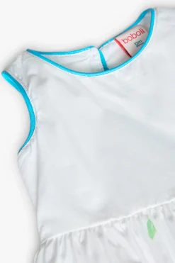 Abito in raso per neonata di colore bianco