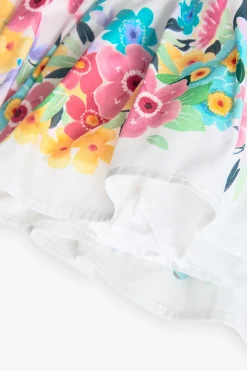 Abito in raso per neonata di colore bianco