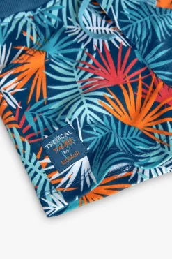 Bermuda a maglia per neonato con stampa tropicale