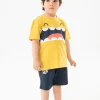 Bermuda basic in maglia per neonato in blu marino