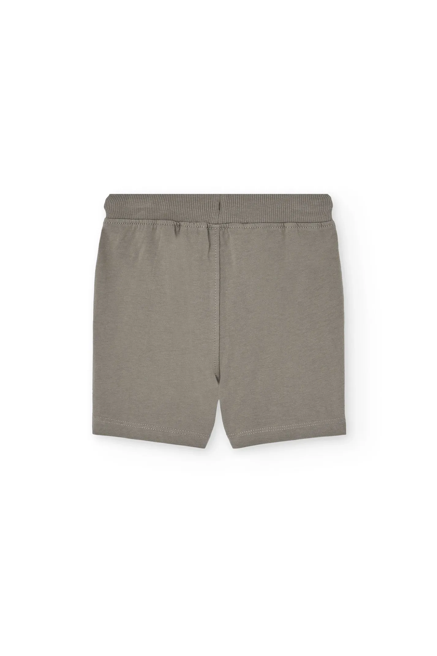 Bermuda basic in maglia per bambino in colore marrone.