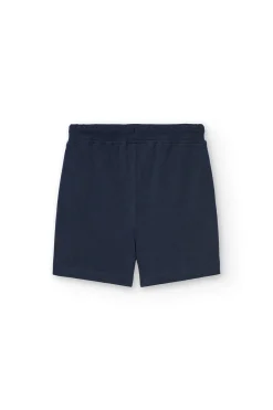 Bermuda basic in maglia per neonato in blu marino