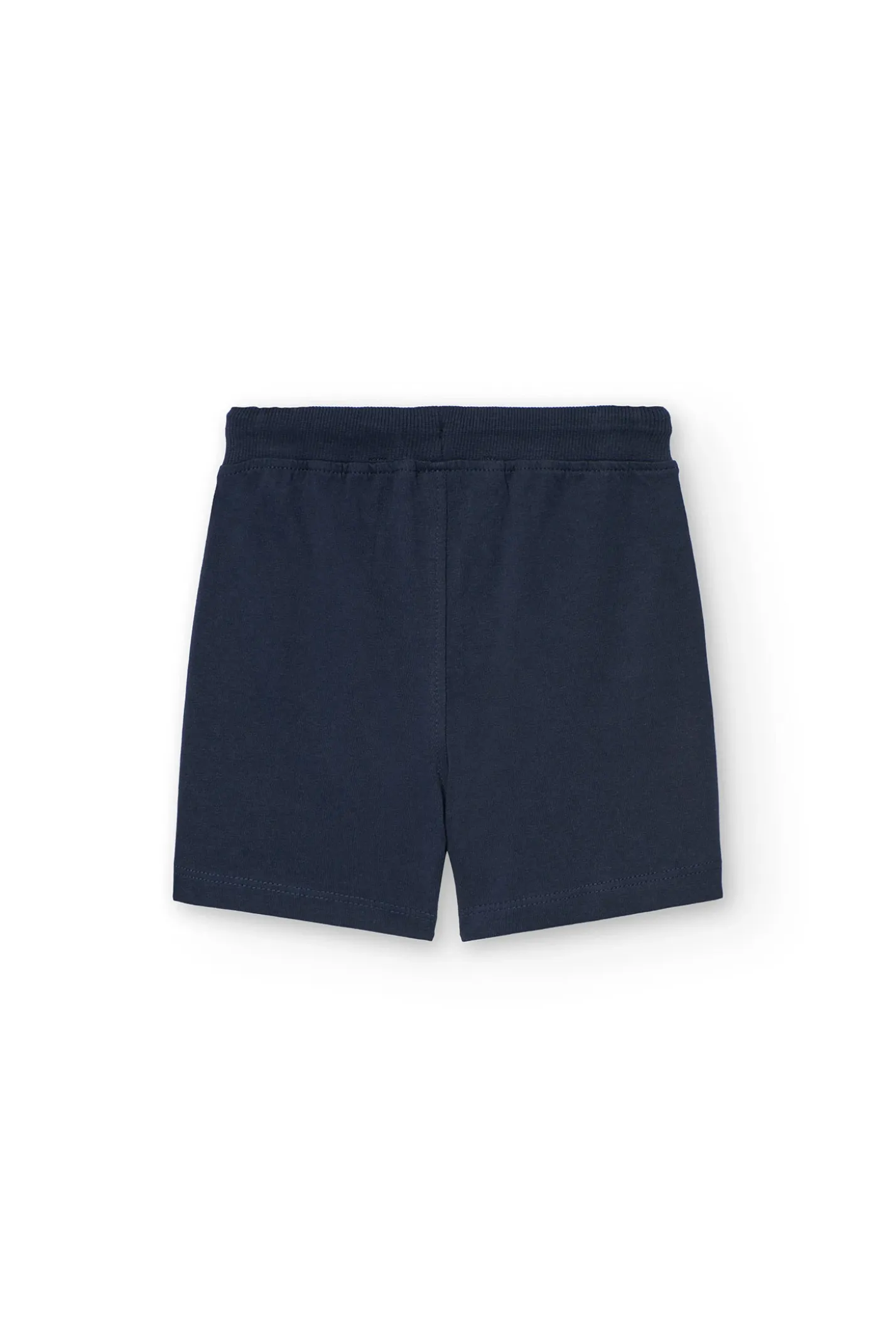 Bermuda basic in maglia per neonato in blu marino