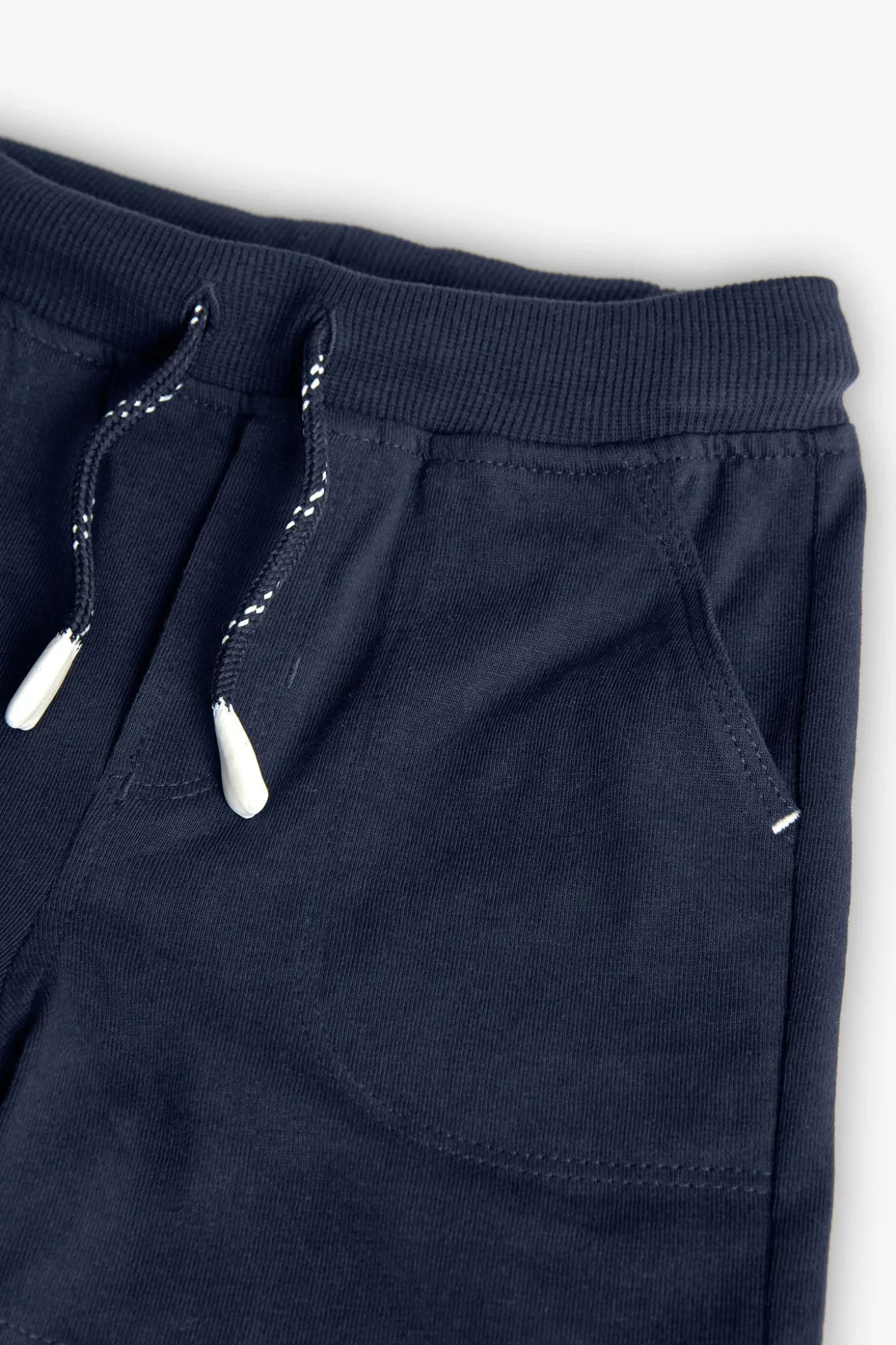 Bermuda basic in maglia per neonato in blu marino