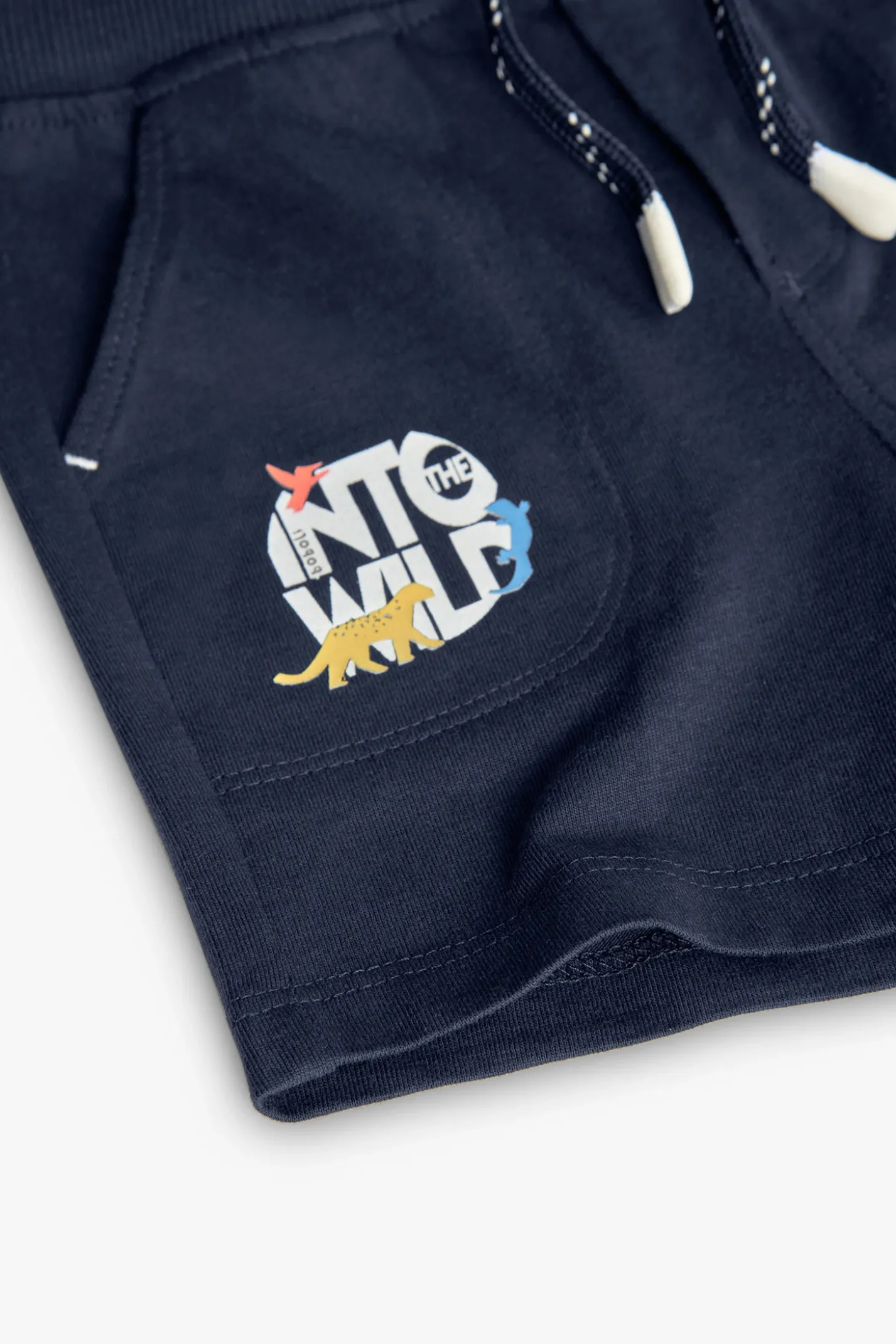 Bermuda basic in maglia per neonato in blu marino