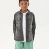 Bermuda di gabardina per bambino in colore verde