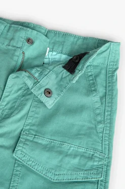 Bermuda di gabardina per bambino in colore verde