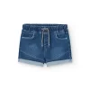 Bermuda di jeans in maglia per bambino in colore blu