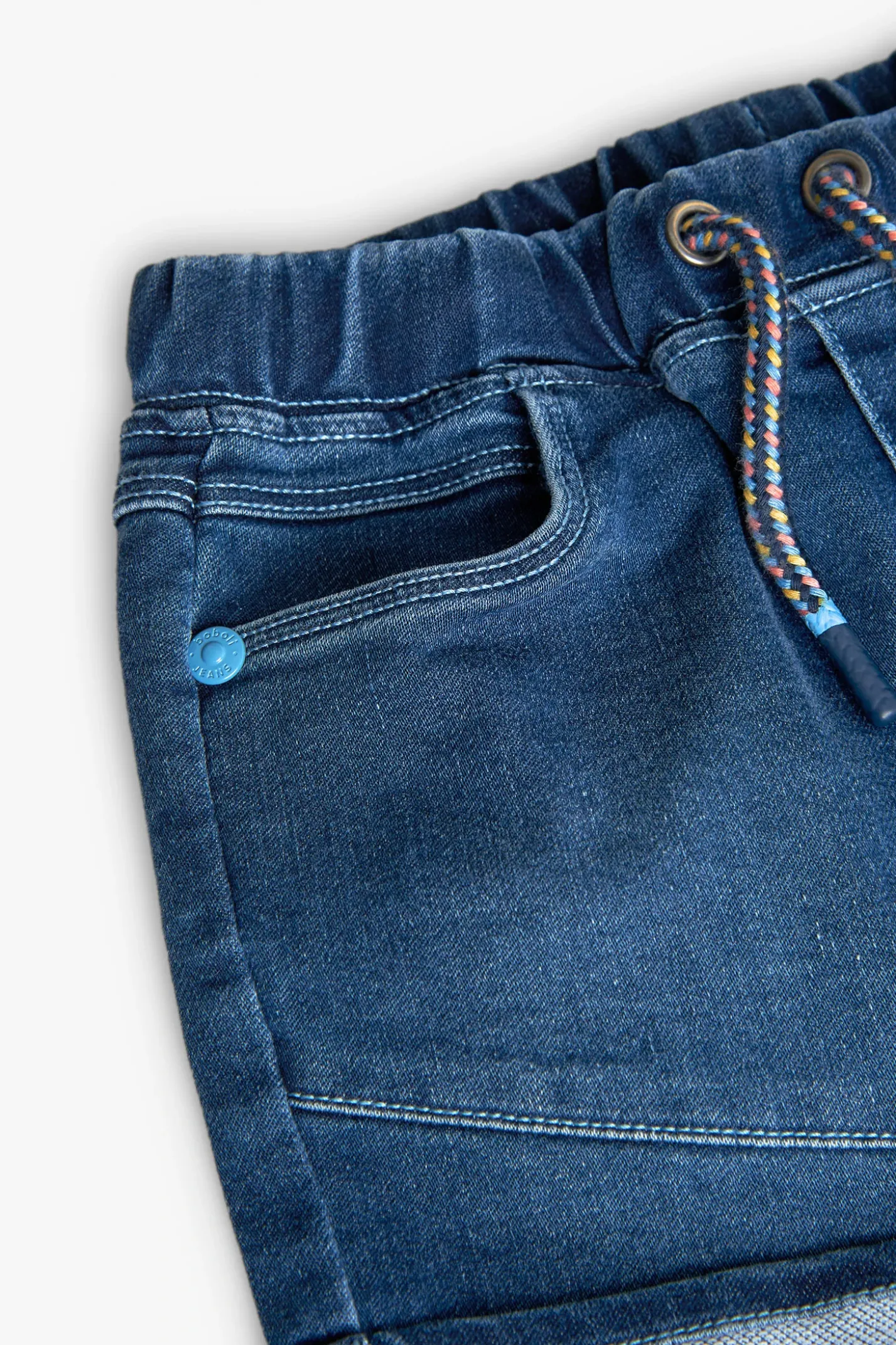 Bermuda di jeans in maglia per bambino in colore blu