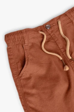 Bermuda di lino per bambino colore marrone