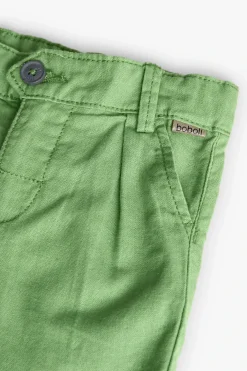 Bermuda di lino per bambino in colore verde