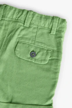 Bermuda di lino per bambino in colore verde