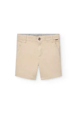 Bermuda di raso per bambino in colore beige