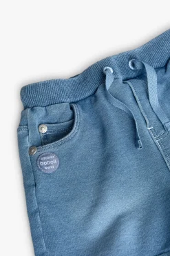 Bermuda felpa denim para bebé niño en bleach