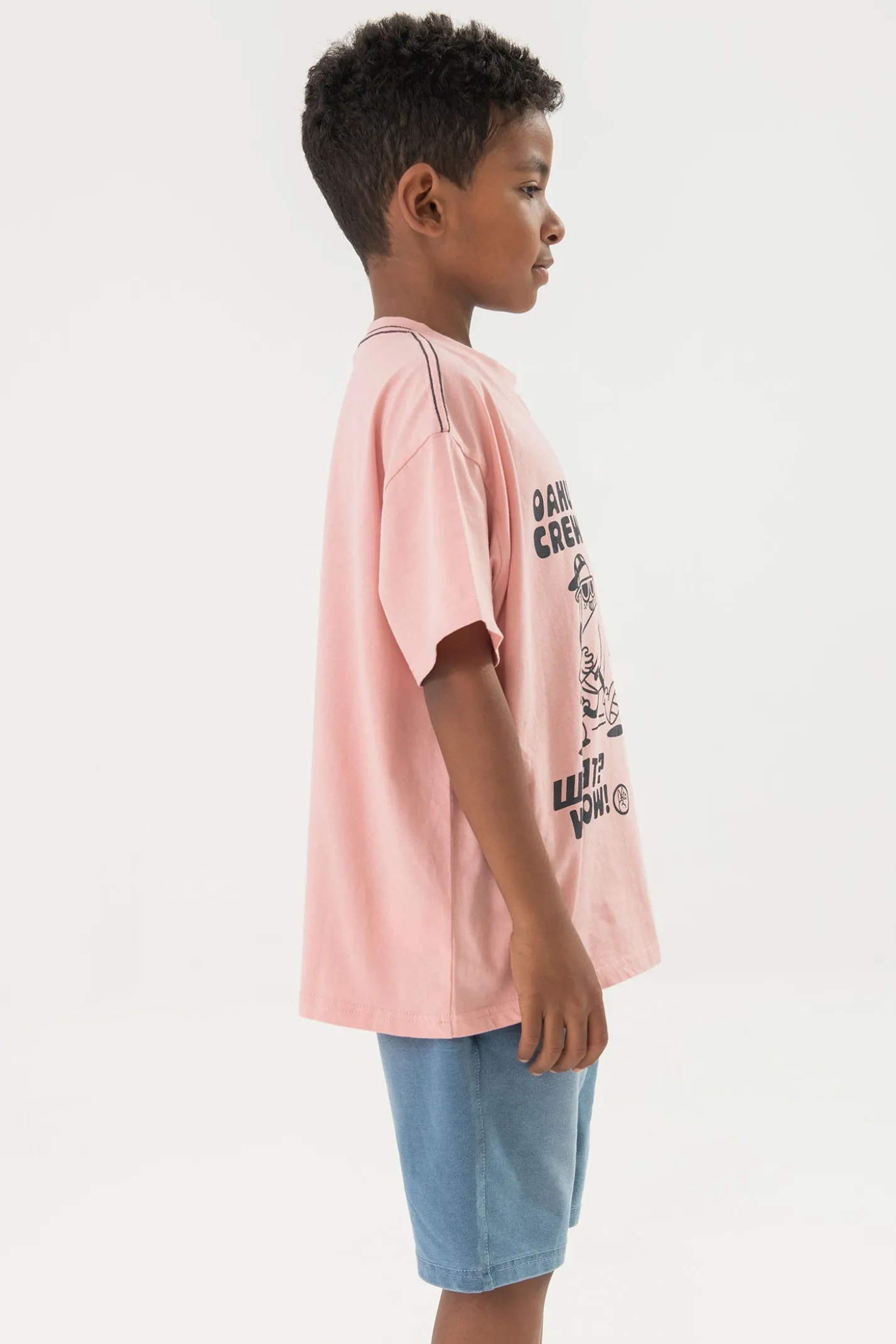 Bermuda in denim per bambino in colore bleach