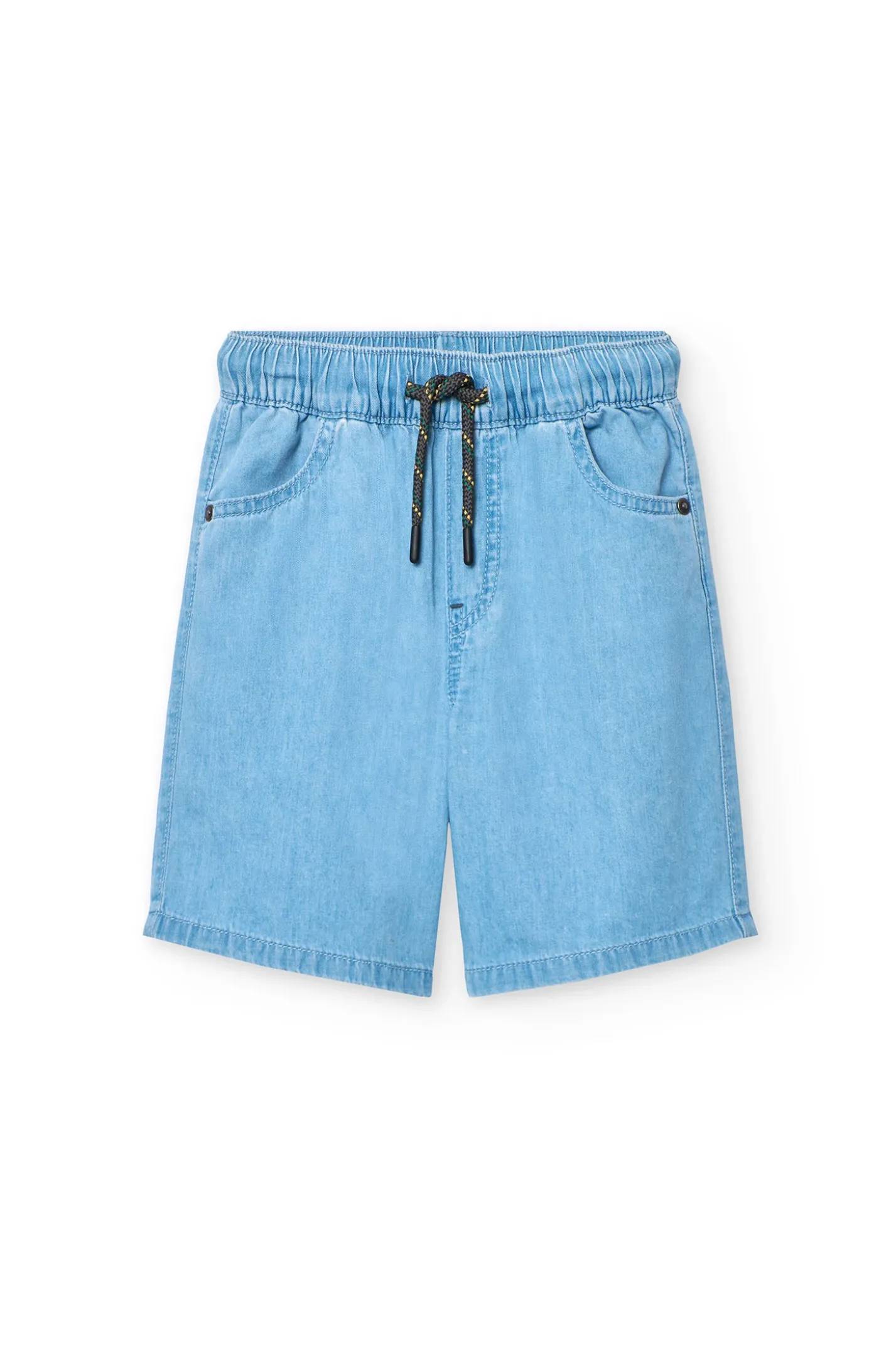 Bermuda in denim per bambino in colore bleach