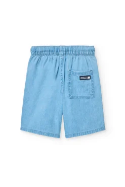 Bermuda in denim per bambino in colore bleach