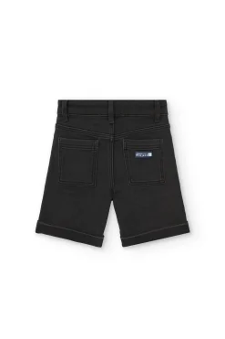 Bermuda in denim per bambino di colore nero
