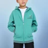 Bermuda in denim punto per bambino di colore grigio