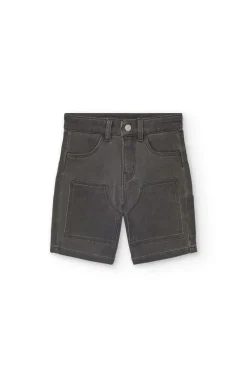 Bermuda in denim punto per bambino di colore grigio