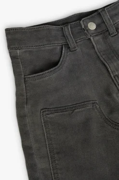 Bermuda in denim punto per bambino di colore grigio