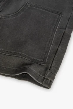 Bermuda in denim punto per bambino di colore grigio