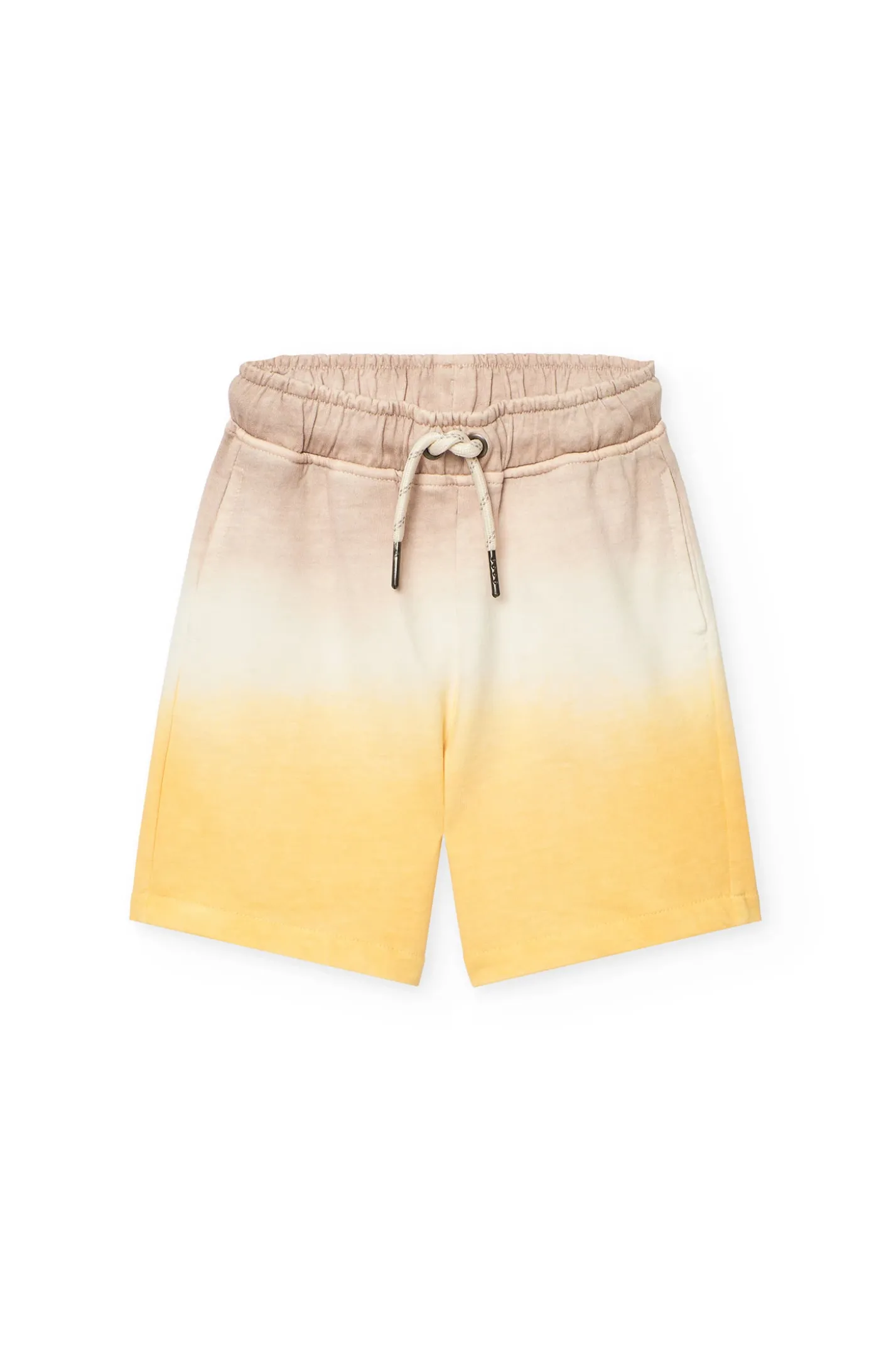 Bermuda in felpa per bambino in beige