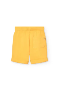 Bermuda in felpa per bambino di colore giallo