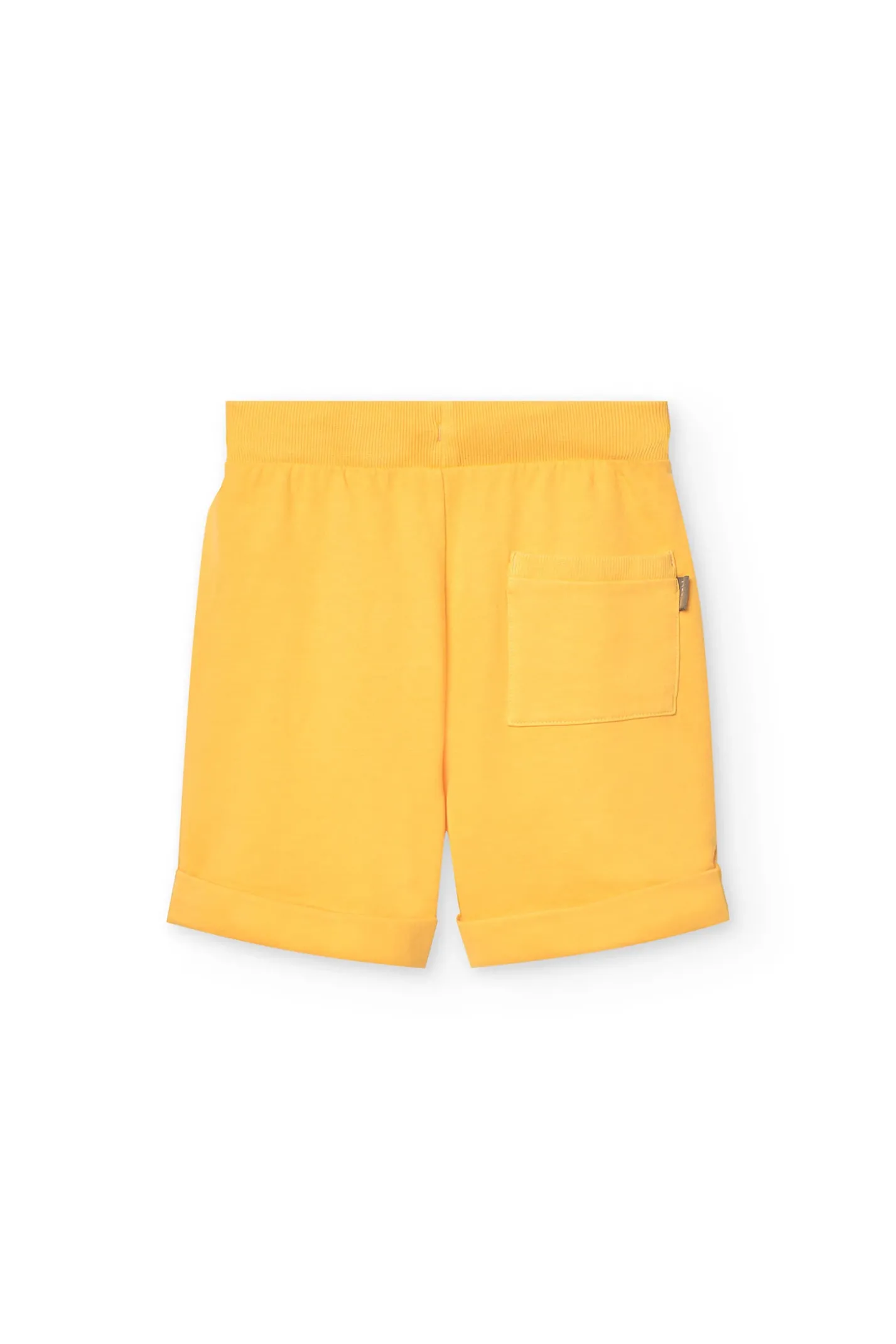 Bermuda in felpa per bambino di colore giallo