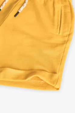 Bermuda in felpa per bambino di colore giallo