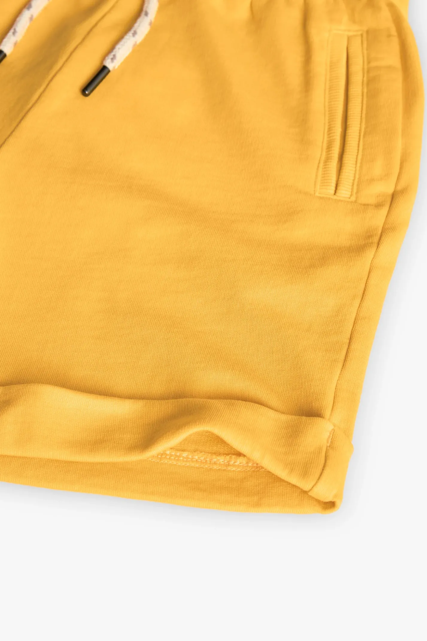 Bermuda in felpa per bambino di colore giallo