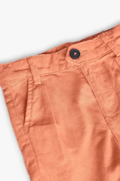 Bermuda in lino per bambino colore corallo