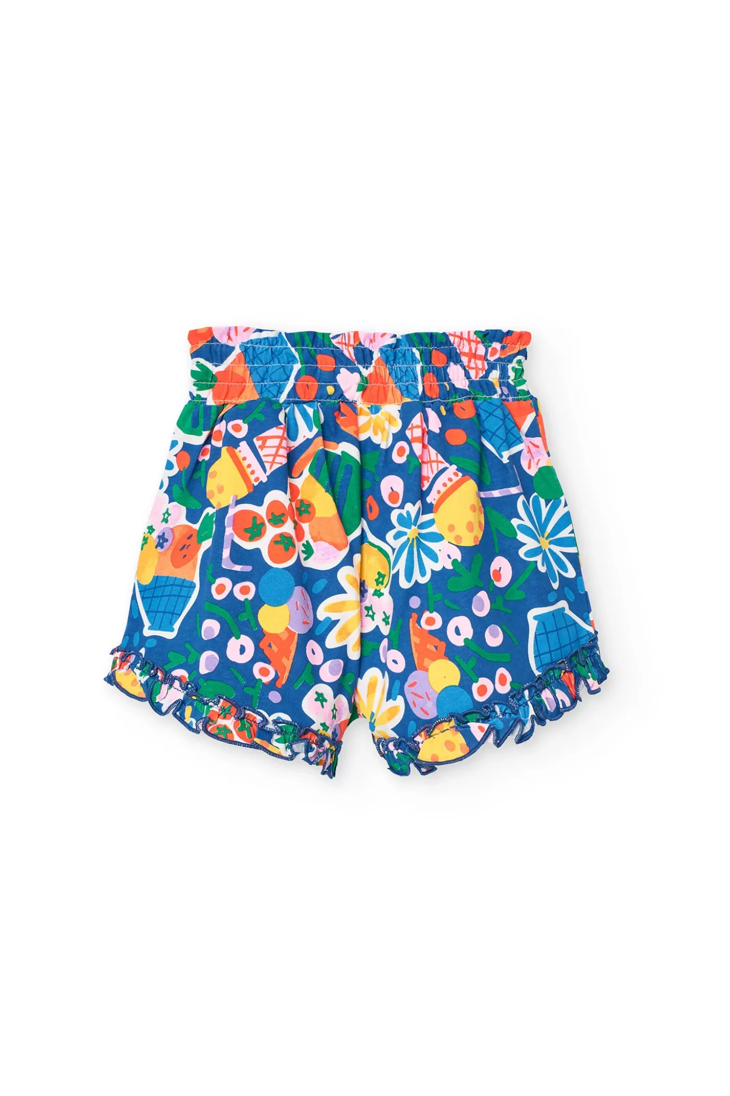 Bermuda in maglia per bambina con stampa