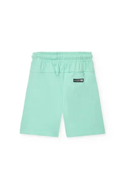 Bermuda in maglia per bambino di colore verde