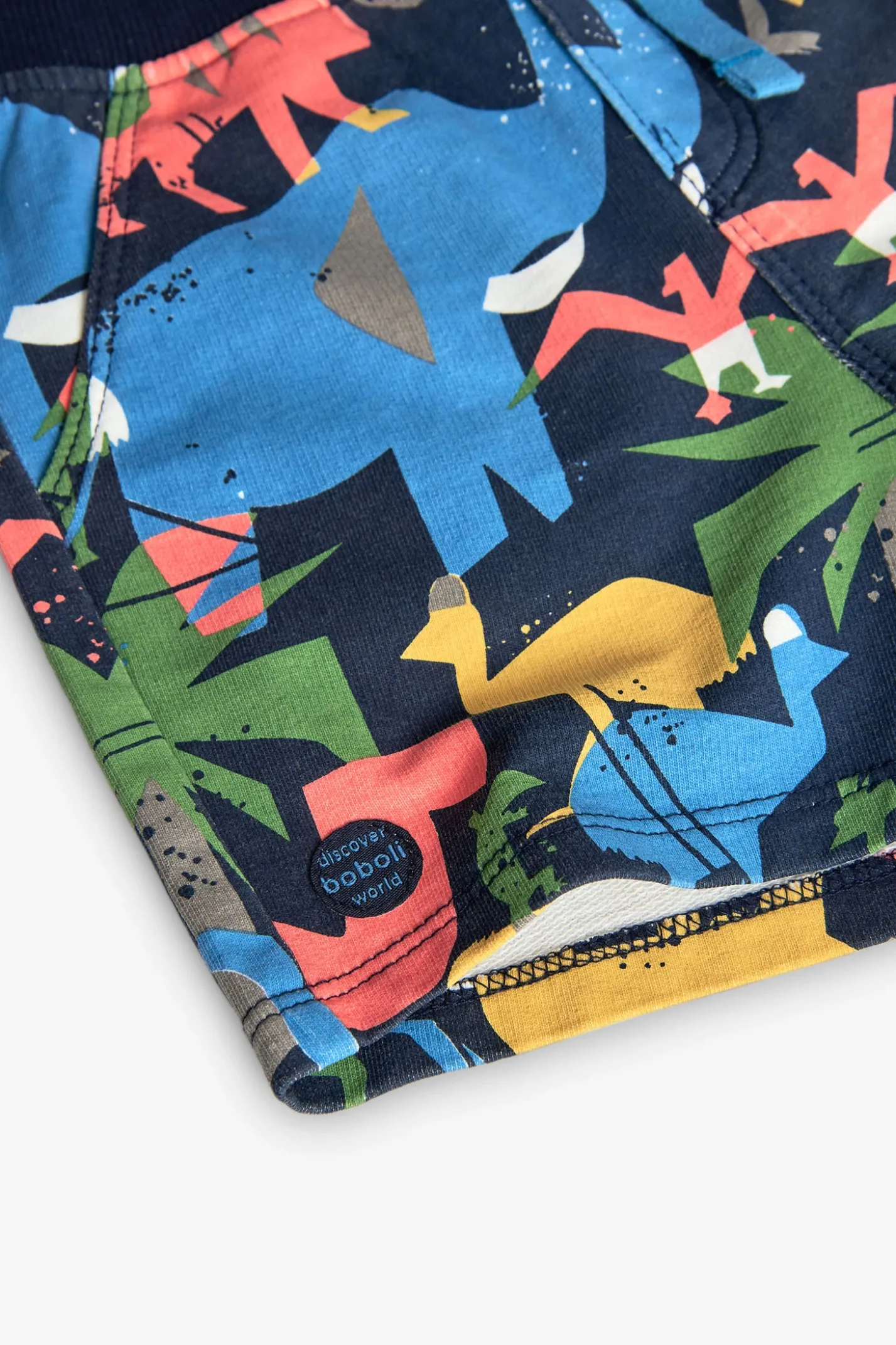 Bermuda in maglia per bambino con stampa di animali